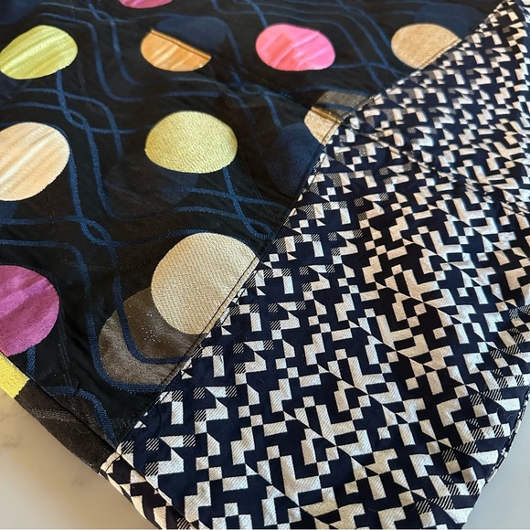 Anthropologie Maeve Tilde Jacquard Shift Navy Shimmer Dot Lace Dress Size M-C18 - Picture 5 of 13